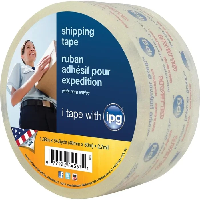 IPG 4367 Clear Sealing Tape 1.88 In. x 54.6 Yd.