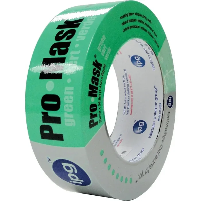 IPG 5804 ProMask Green 1.41 In. x 60 Yd. Professional Green Painter’s Grade Masking Tape
