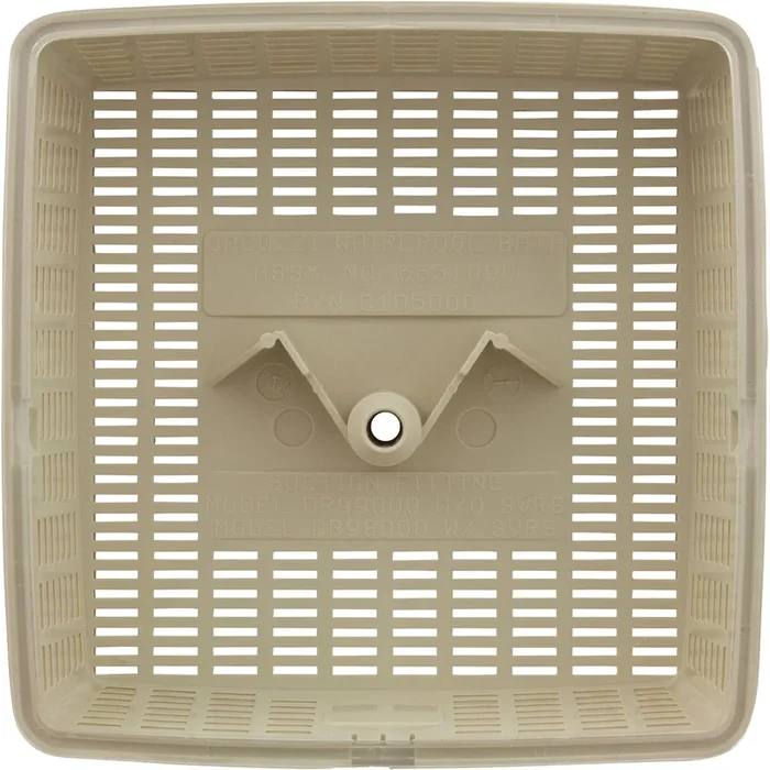 Jacuzzi 6651914 Suction Cover/Gasket Assembly Almond