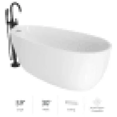 Jacuzzi PV12W59 Bath 59X30 End Oval FS