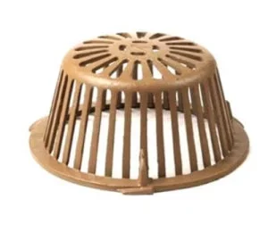 JAY R SMITH MFG 1010CID 11.125 in. Yellow Duco Paint Cast Iron Replacement Drain Dome for 1010 Series Roof Drains
