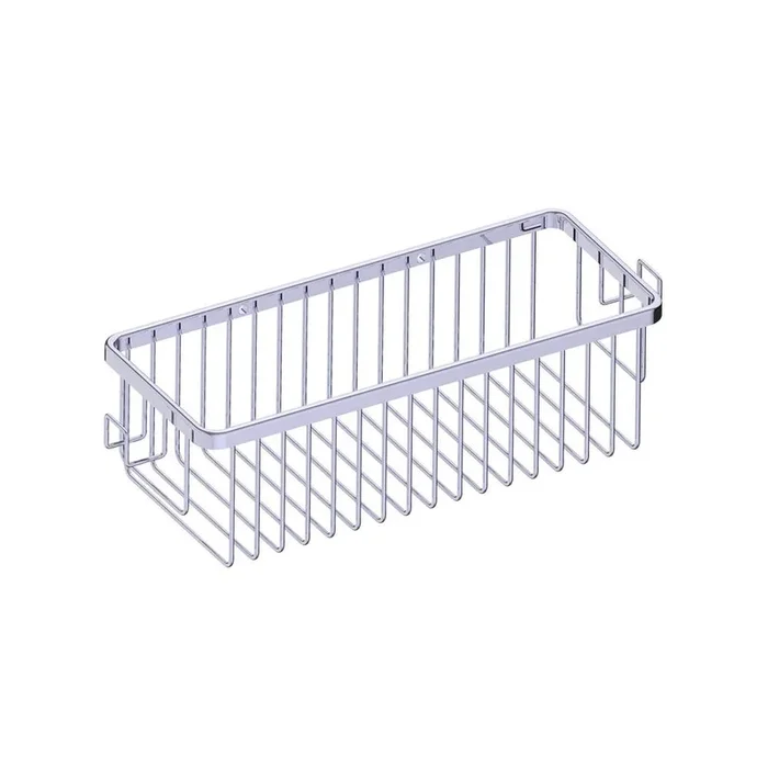 Kartners Bath & Shower Baskets – Single Wire Basket with Hooks-Black Nickel