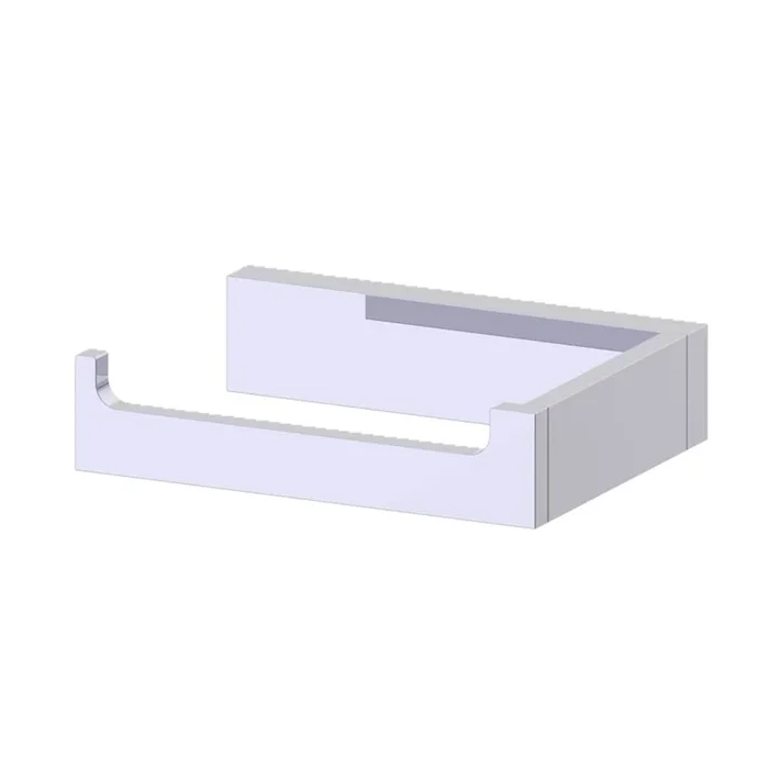 Kartners BERLIN – Toilet Paper Holder (Left) (Solid Back)-Polished Chrome