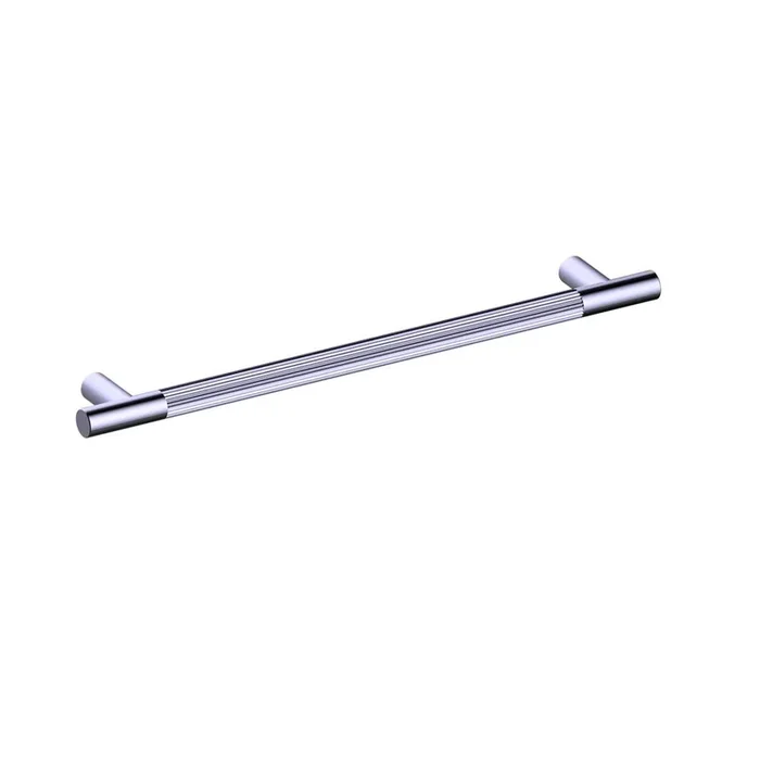 Kartners Straight Knurled – 12-inch Cabinet Pull-Brushed Chrome