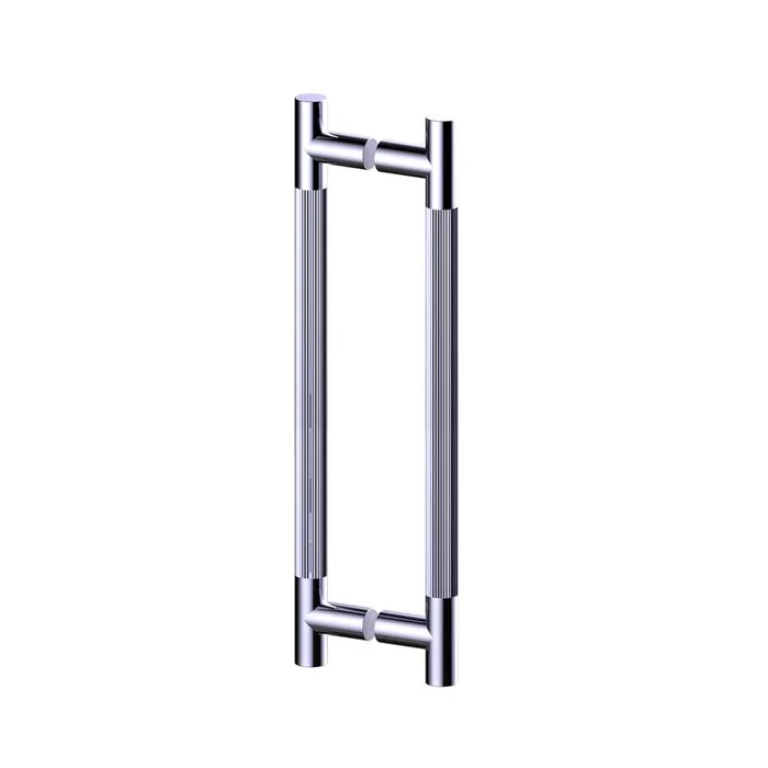 Kartners Straight Knurled – 24-inch Double Shower Door Handle-Matte White