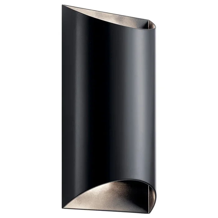 Kichler 49279BKLED Wesley 2 Light LED Outdoor Wall Light