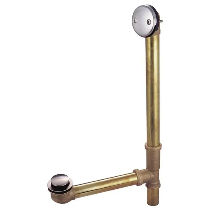 Kingston Brass 16” Bathtub Waste and Overflow Drain, Brushed Nickel