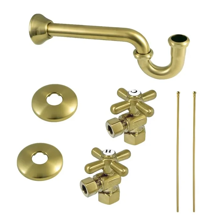 Kingston Brass Trimscape Plumbing Supply Kit Combo, Brushed Brass
