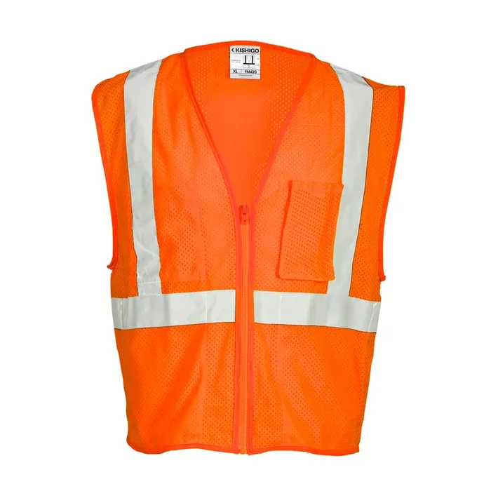 Kishigo FM420L LG Orange CL2 Chemical Treated Polyvest Each