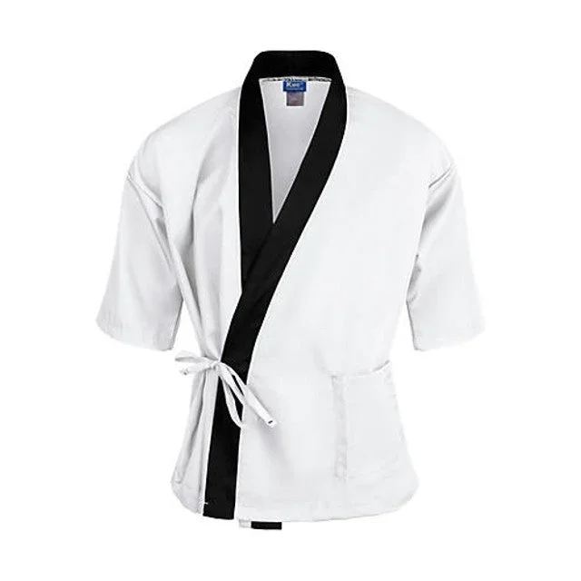 KNG 2XL Sushi Chef Coat White/Black 3/4 Sleeve
