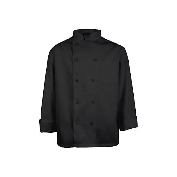 KNG XS Mens Chef Coat Black Long Sleeve