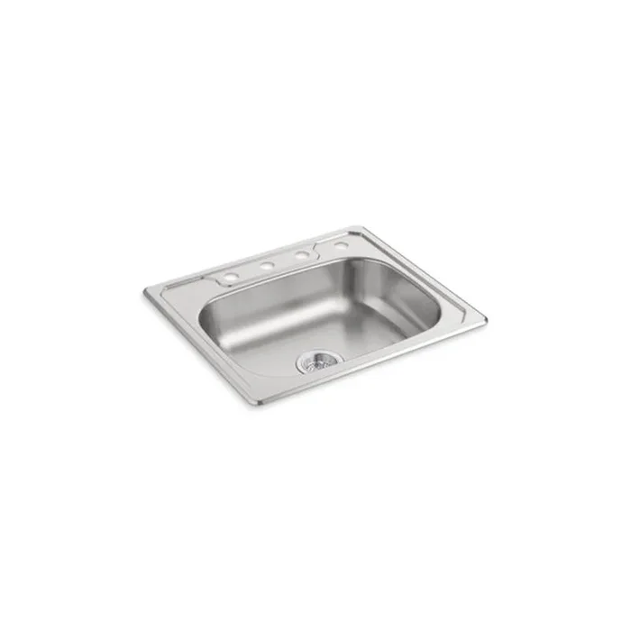 KOHLER 14631-4-NA SINK 25X22 4HL 23GA SS – SELFRIM – SGL BWL