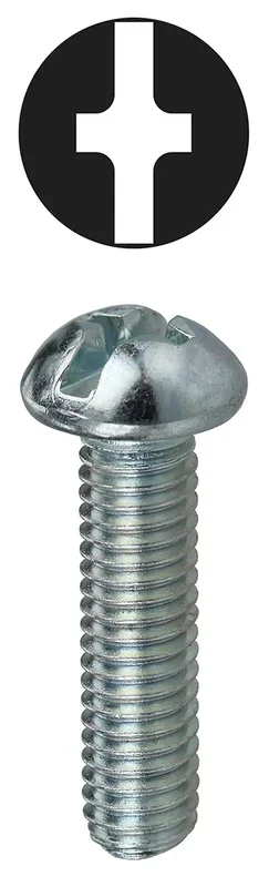 L.H. Dottie RMC1412 1/4 x 1/2 Inch Zinc Plated Steel Phillips/Slotted Round Head Machine Screw