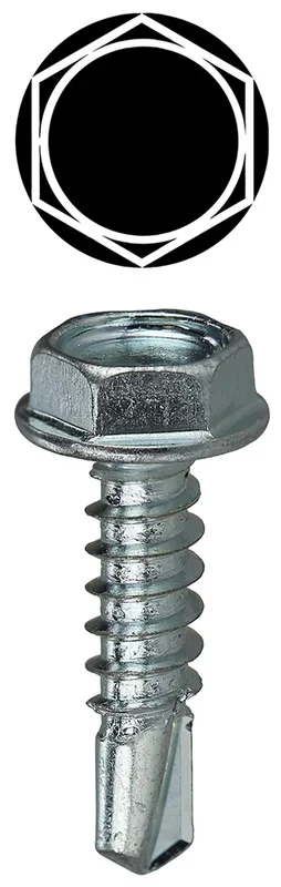 L.H. Dottie TEKHW834 Washer Head Self Drilling Screw Steel Zinc Plated