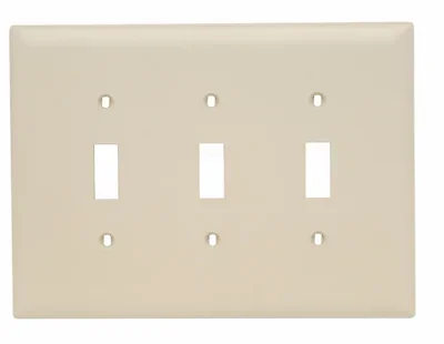 Legrand SPJ3-I Pass & Seymour 3-Gang Toggle Wallplate