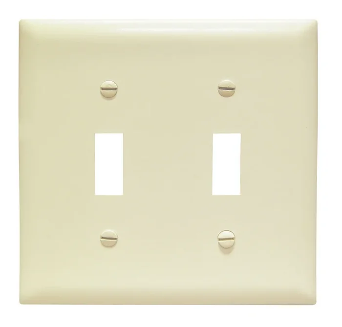 Legrand TPJ2-GRY Jumbo Wall Plate Toggle Switch 2 Gang Gray