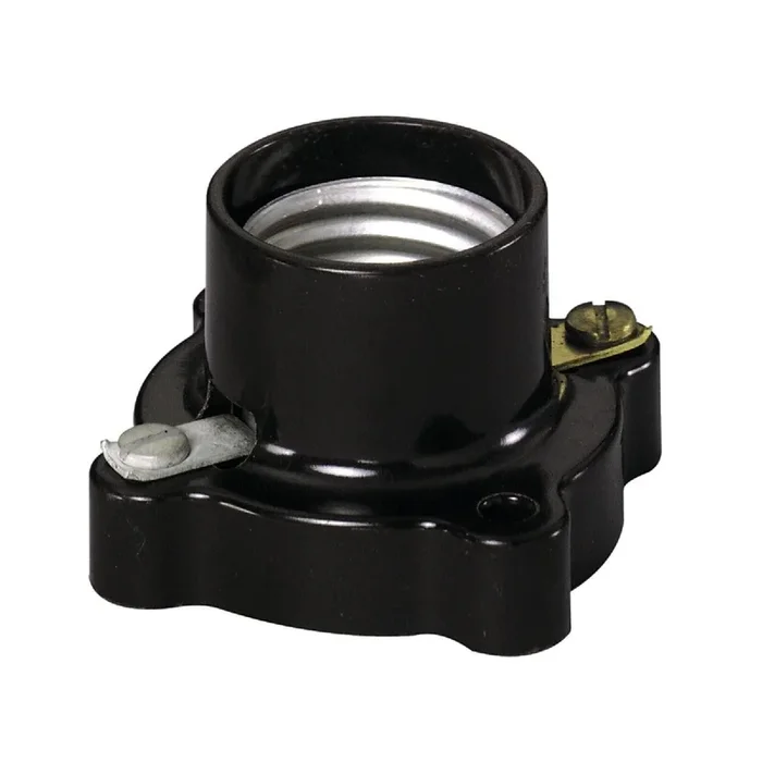 Leviton 000-9063 Brown Phenolic Incandescent Cleat-Type Lampholder