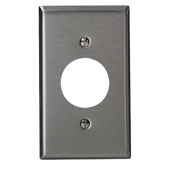 Leviton 005-84004-40 Stainless Steel Single Outlet Wall Plate