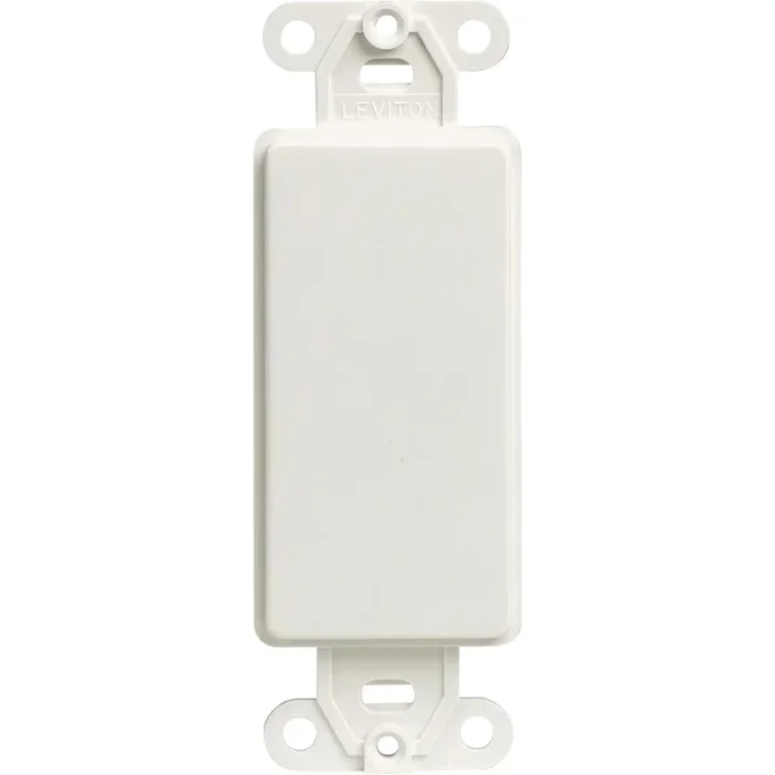 Leviton 022-80414-02W Decora QuickPort White Blank Wall Plate Insert