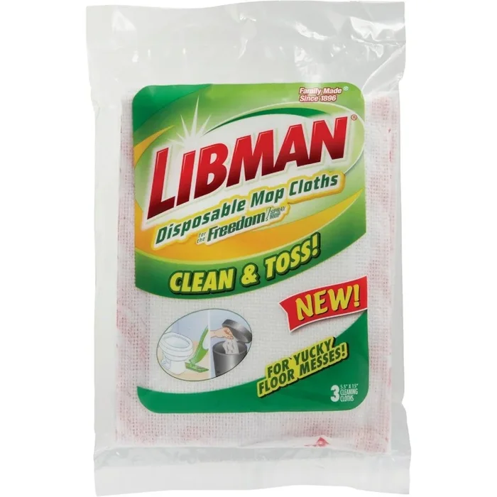 Libman 4009 Freedom Spray 5 In. x 15 In. Microfiber Disposable Mop Refill (3-Count)
