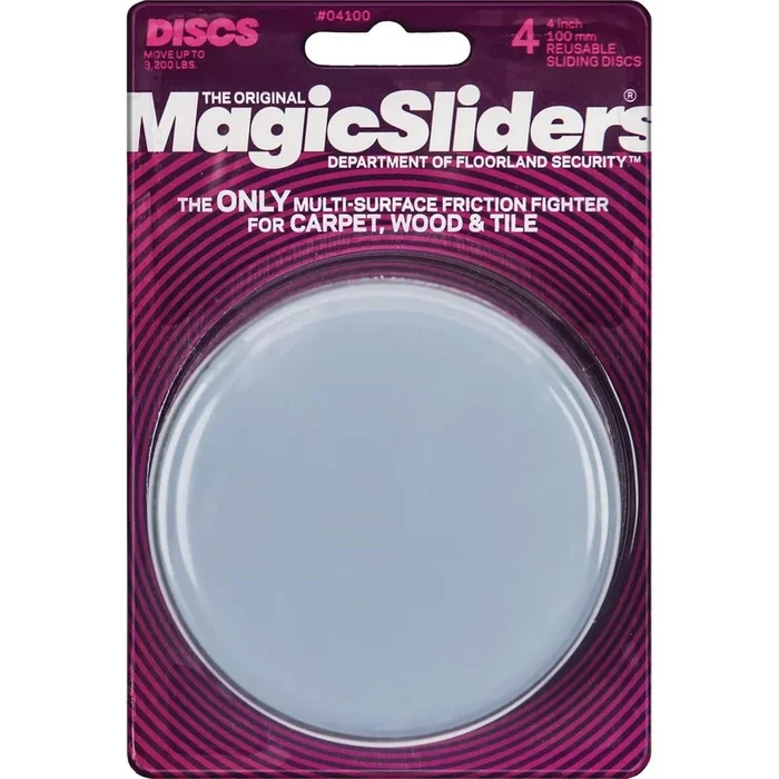 Magic Sliders 04100 Round Furniture Glide 4 Inch (4-Pack)