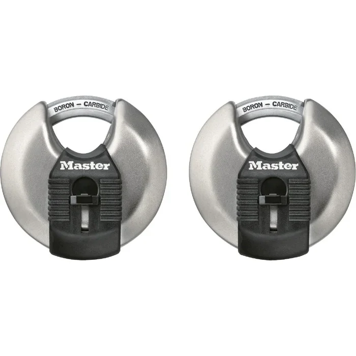 Master Lock M40XT Magnum 2-3/4 In. W. Stainless Steel Discus Keyed Alike Padlock (2-Pack)