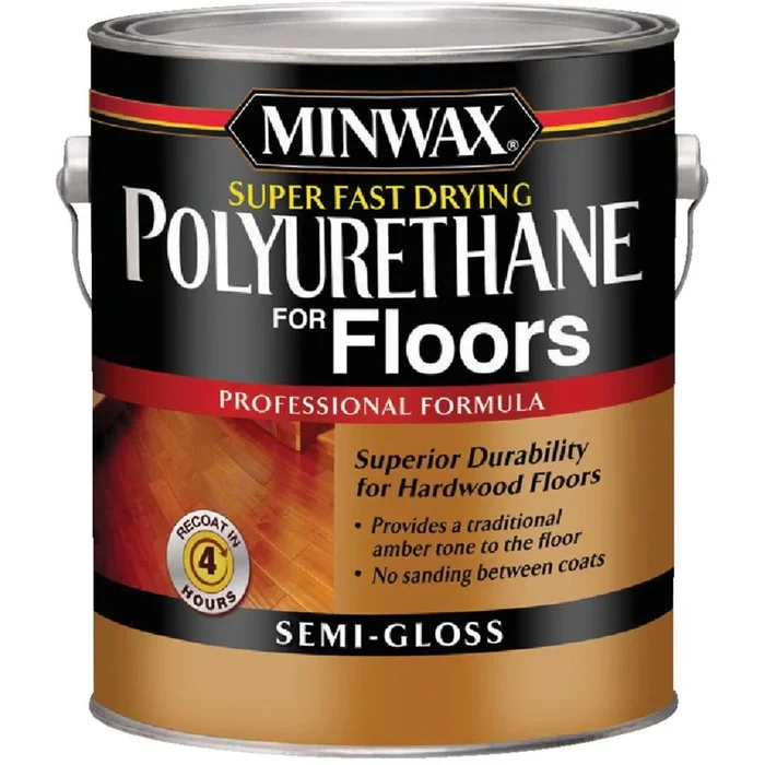 Minwax 13021000 Semi-Gloss Super Fast-Drying Polyurethane For Floors 1 Gal
