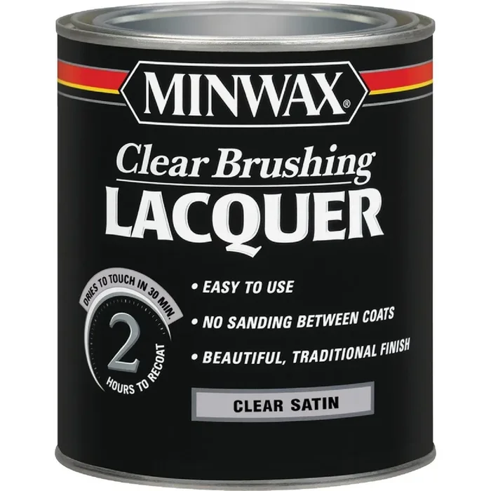 Minwax 155100000 Satin Clear Brushing Lacquer 1 Qt.