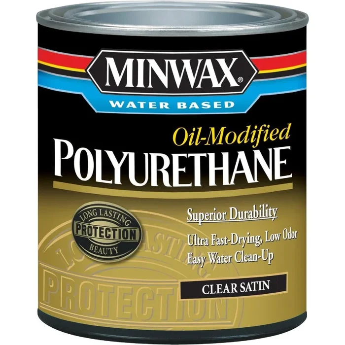 Minwax 630250444 Satin Water Based Oil-Modified Interior Polyurethane 1 Qt.