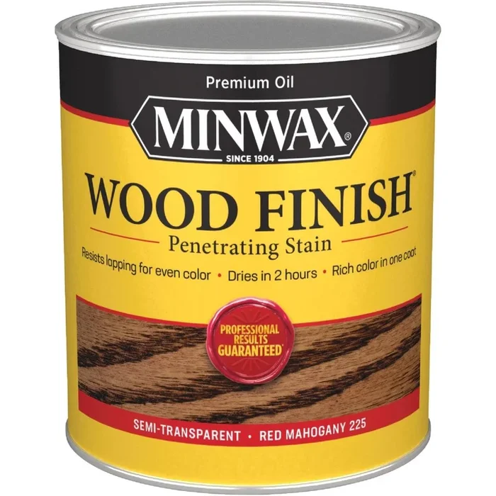 Minwax 70007444 Wood Finish Penetrating Stain Red Mahogany 1 Qt.