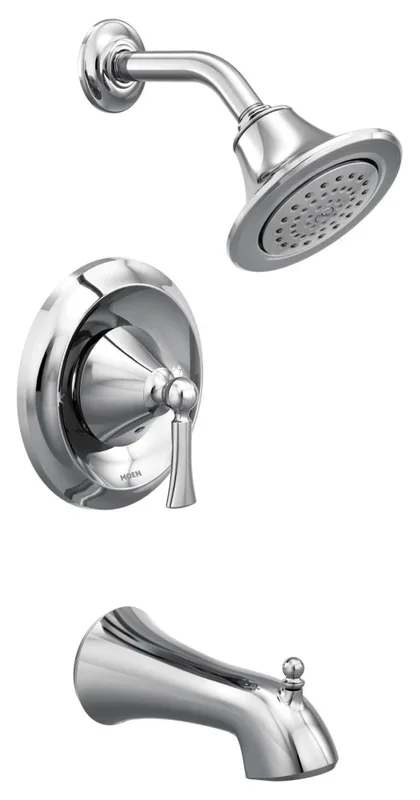 Moen T4503 Wynford 1-Handle Posi-Temp Tub and Shower Faucet Trim Kit in Chrome (Valve Sold Separately)