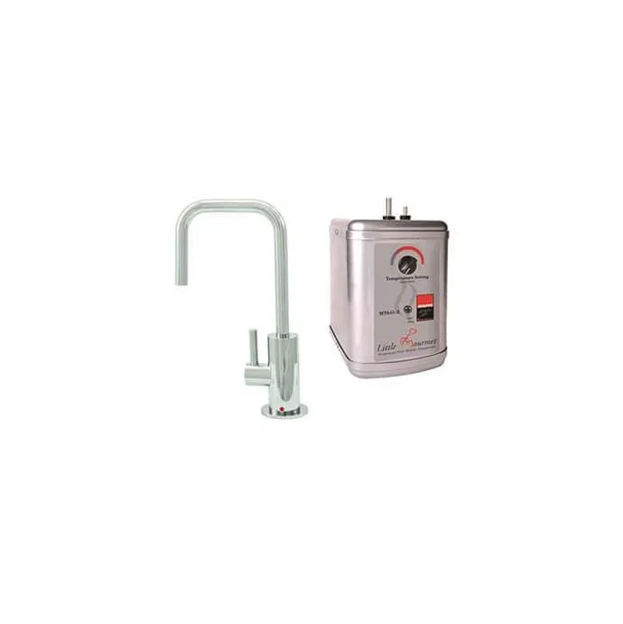 Mountain Plumbing Hot Water Faucet with Contemporary Round Body & Handle (90° Spout) & Little Gourmet® Premium Hot Water Tank