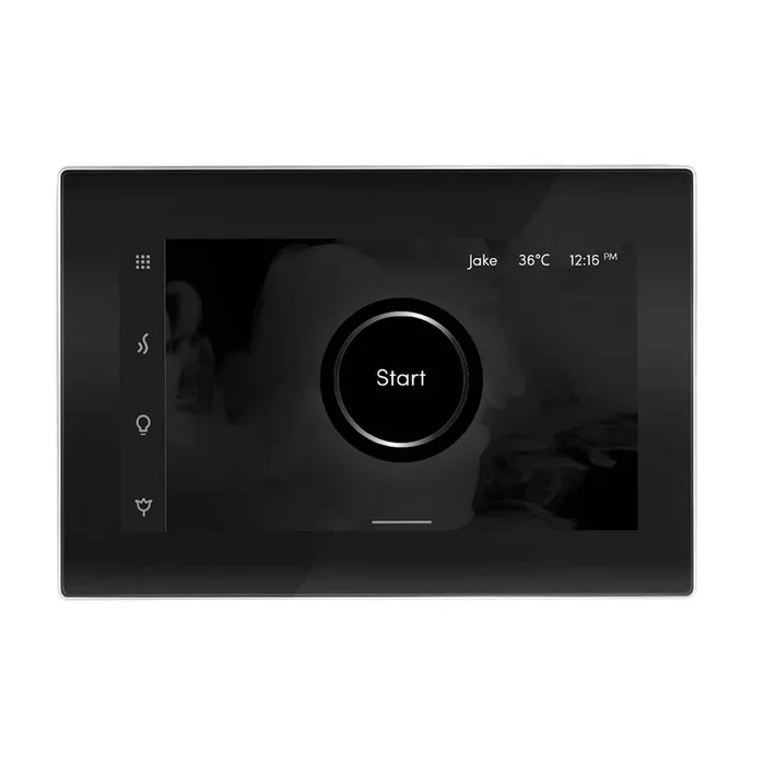 Mr. Steam iSteamX Steam Shower Control and Steamhead in Black Polished Chrome