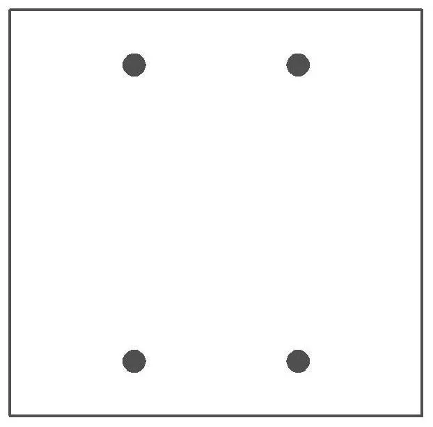 Mulberry 93152 Standard Blank Wallplate 2 Gangs 4.5 in H x 4.562 in W