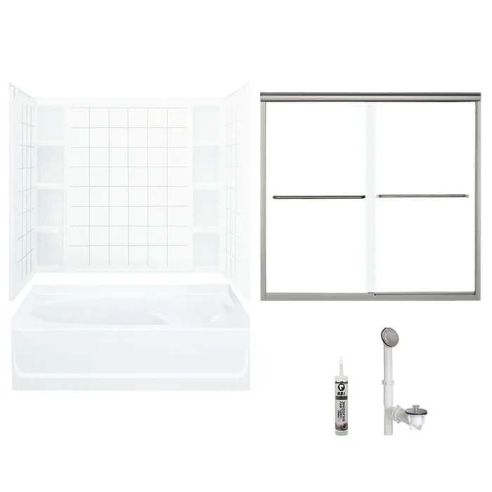 Multi Vendor Kit Parents 7111L-5405NC-0 Tub/Shwr Kit 60X42 LH Wht