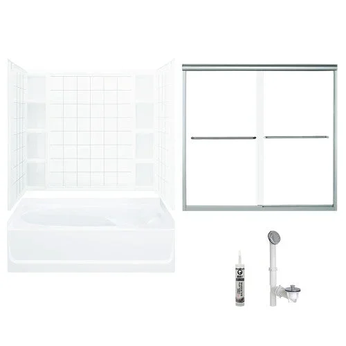 Multi Vendor Kit Parents 7111L-5405SC-0 Tub/Shwr Kit 60X42 LH WHT 7111L-5405SC-0
