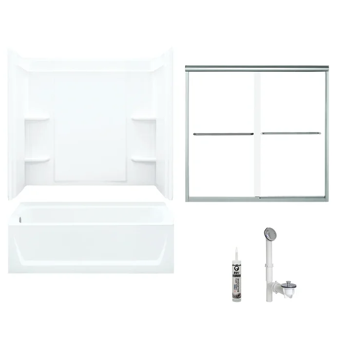 Multi Vendor Kit Parents 7132L-5405SC-BD-0 Tub/Shwr Kit 60X32 LH AFD WHT