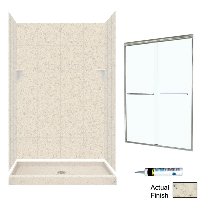 MULTI VENDOR KIT PARENTS SQP3448050-M46570NC SHOWER KIT SQ344850NC NCKL/CLR GLSS SQUARE TILE