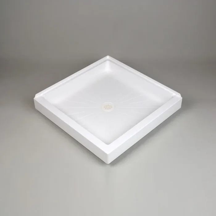 Mustee 3636DTM 36 Inch Durabase Corner Shower Base In White