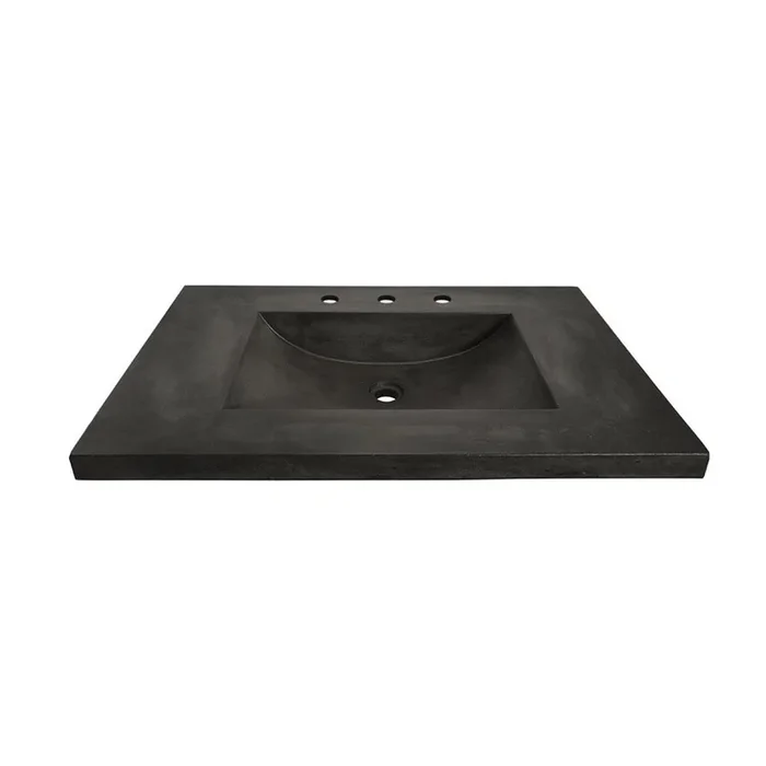 Native Trails 30” Palomar Vanity Top with Integral Sink in Slate – 8” Widespread Cutout