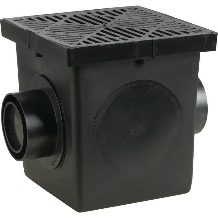 NDS 900BKITRTL NDS 9 In. x 9 In. Black Square Catch Basin