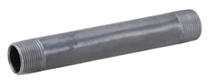 Nipples NRLB034 Right/Left , 1/2 in Nominal, 4 in L, Steel, Black, SCH 40/STD, Welded, Import