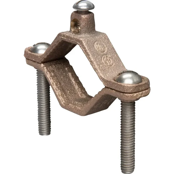 NSI G-2-SDB Heavy Duty Bronze Ground Clamp 1-1/4 to 2 Pipe
