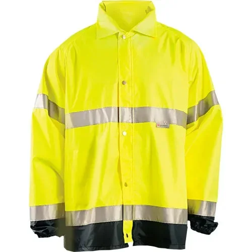 OccuNomix LUX-TJR-Y2X Breathable Foul Weather Coat Class 3 Hi-Vis Yellow 2XL