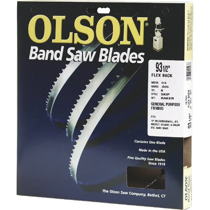 Olson Saw FB10093DB 93-1/2 In. x 3/16 In. 10 TPI Regular Flex Back Band Saw Blade