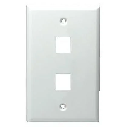 ORTRONICS KSFPR2-13 2-PORT SINGLE GANG FACEPLATE, ELECTRIC IVORY