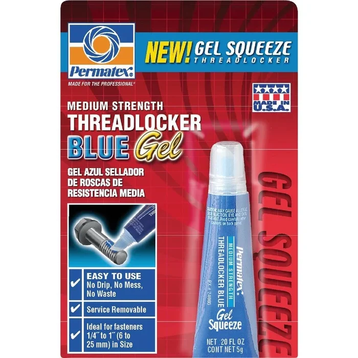Permatex 24005 0.2 Oz Blue Medium Strength Gel Squeeze Threadlocker