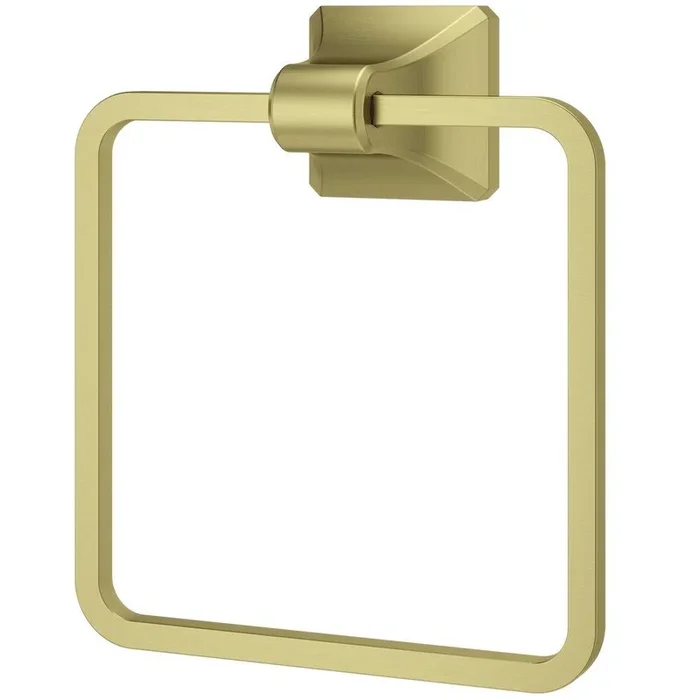 Pfister BRB-FE1BG Park Avenue Rectangular Closed Towel Ring in Brushed Gold