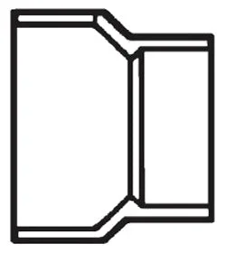 PVC DWV D102338 Coupling Fitting 3 X 2 Reducer Coupling