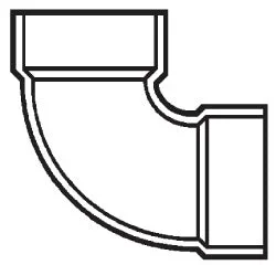 PVC DWV D300015 1-1/2 90 Elbow